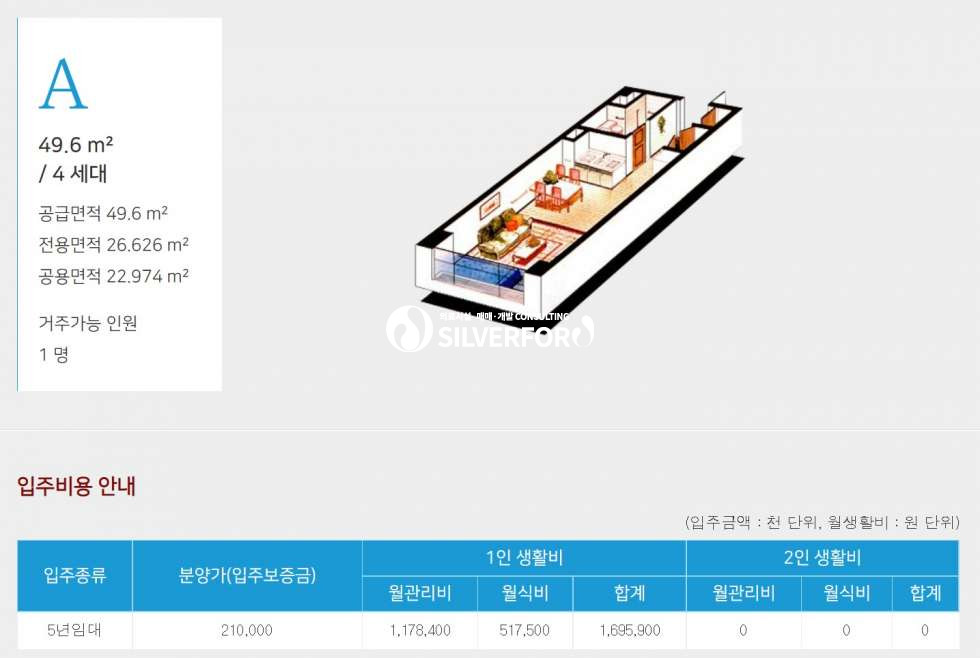 서울 중구 신당동 서울시니어스 서울타워 신당동 (병원동별도) 월세 매물번호 14271 사진 2